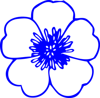 Neon_ Outline_ Flower_ Illustration PNG image