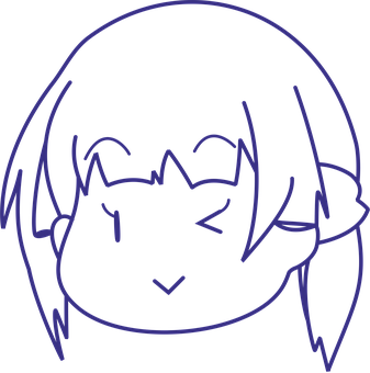 Neon Outline Girl Avatar PNG image