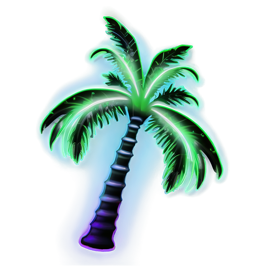 Neon Palm Tree Emoji Png 60 PNG image