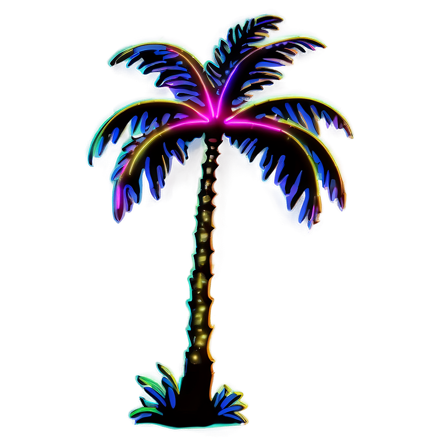 Neon Palm Tree Png 3 PNG image