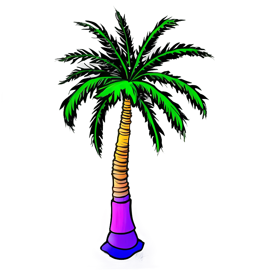 Neon Palm Tree Png 38 PNG image