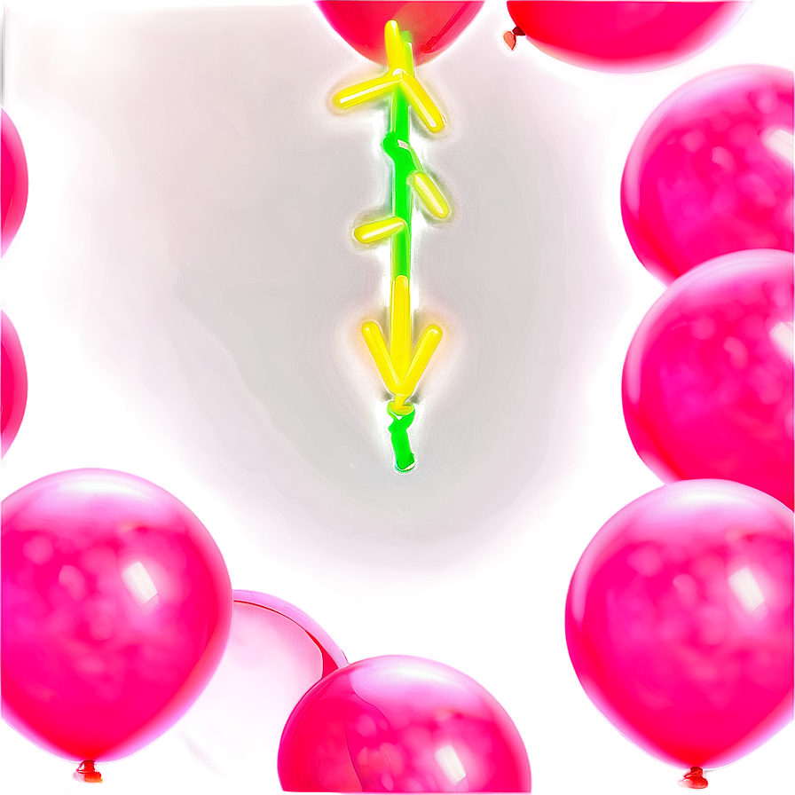 Neon Pink Balloons Glow Png Gpy PNG image