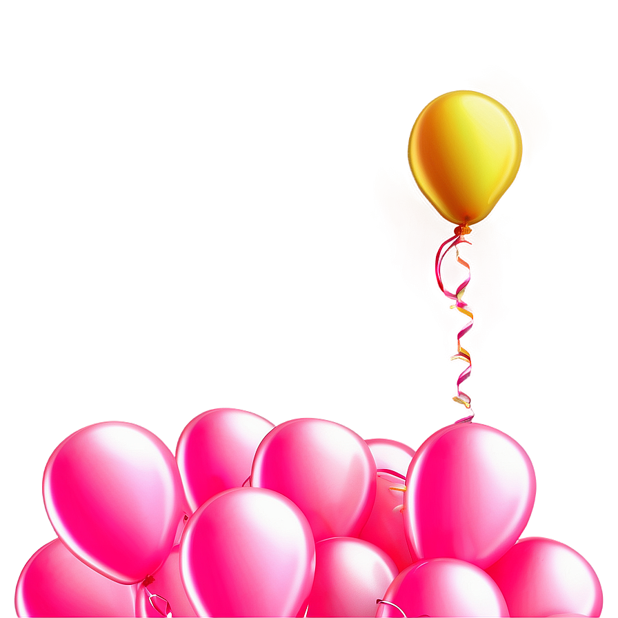 Neon Pink Balloons Glow Png Txc97 PNG image