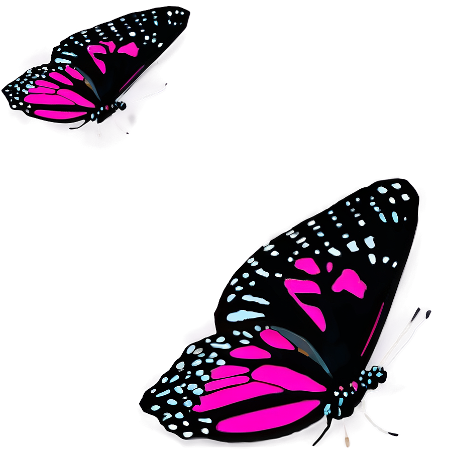 Neon Pink Butterfly Png 13 PNG image