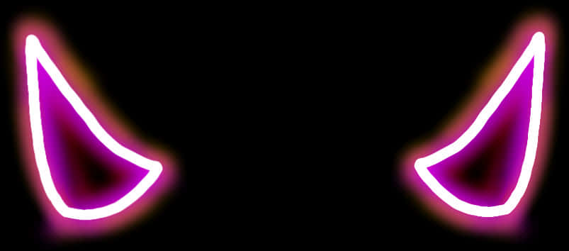 Neon Pink Devil Horns PNG image