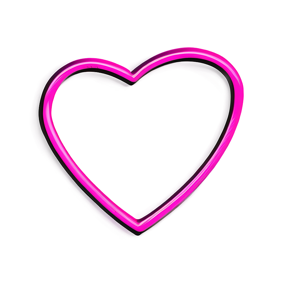 Neon Pink Heart Drawing Png Xoc56 PNG image