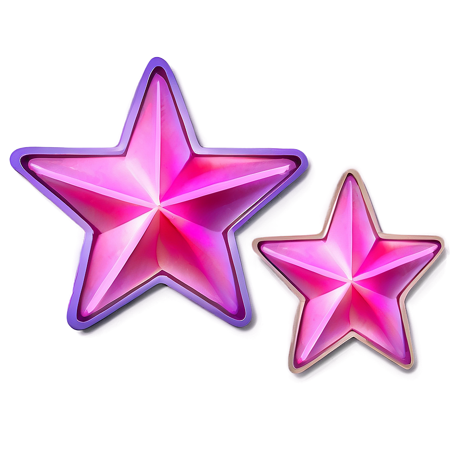 Neon Pink Stars Png Cpf PNG image