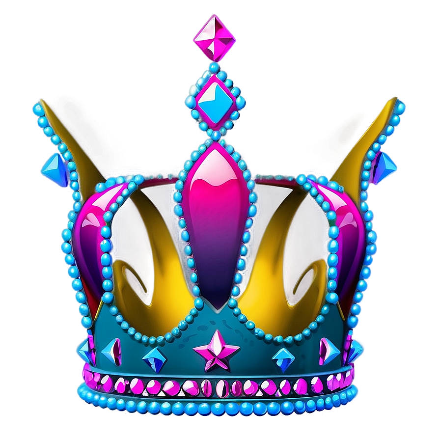 Neon Princess Crown Png 06272024 PNG image