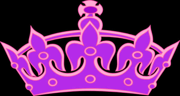 Neon Purple Crown Illustration PNG image