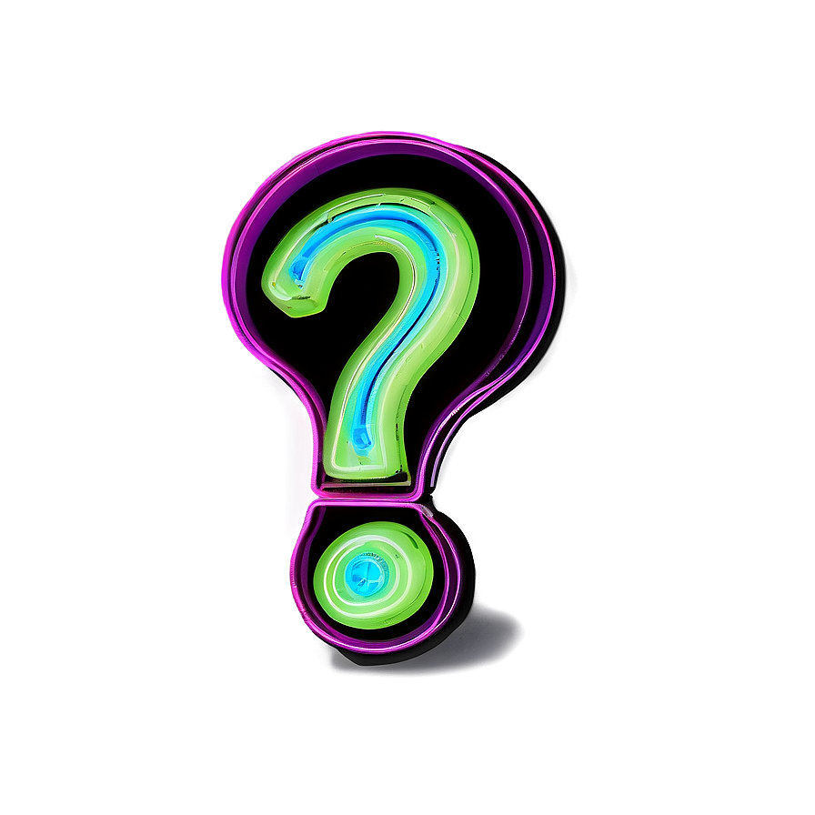 Neon Question Mark Transparent Png 76 PNG image