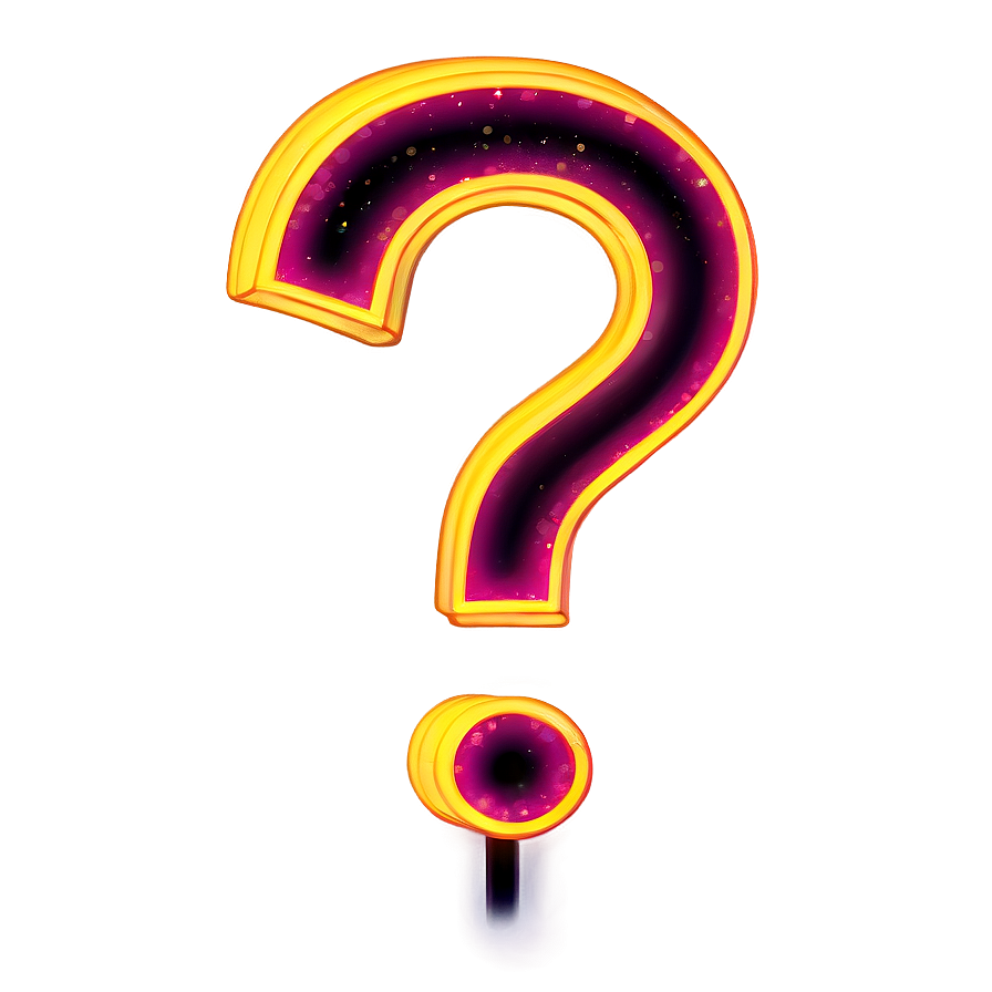 Neon Question Mark Transparent Png Cfd39 PNG image