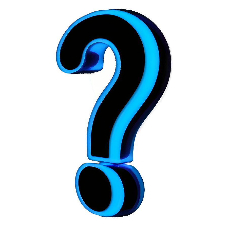 Neon Question Mark Transparent Png Pae PNG image