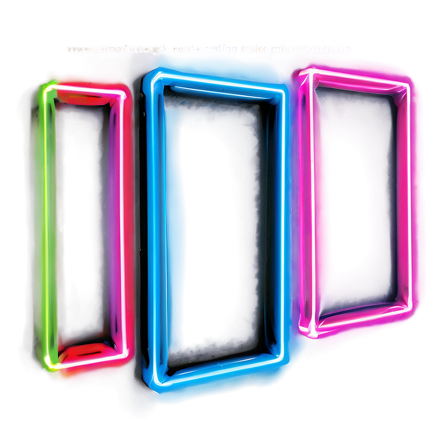 Neon Rectangle Shape Png 06272024 PNG image