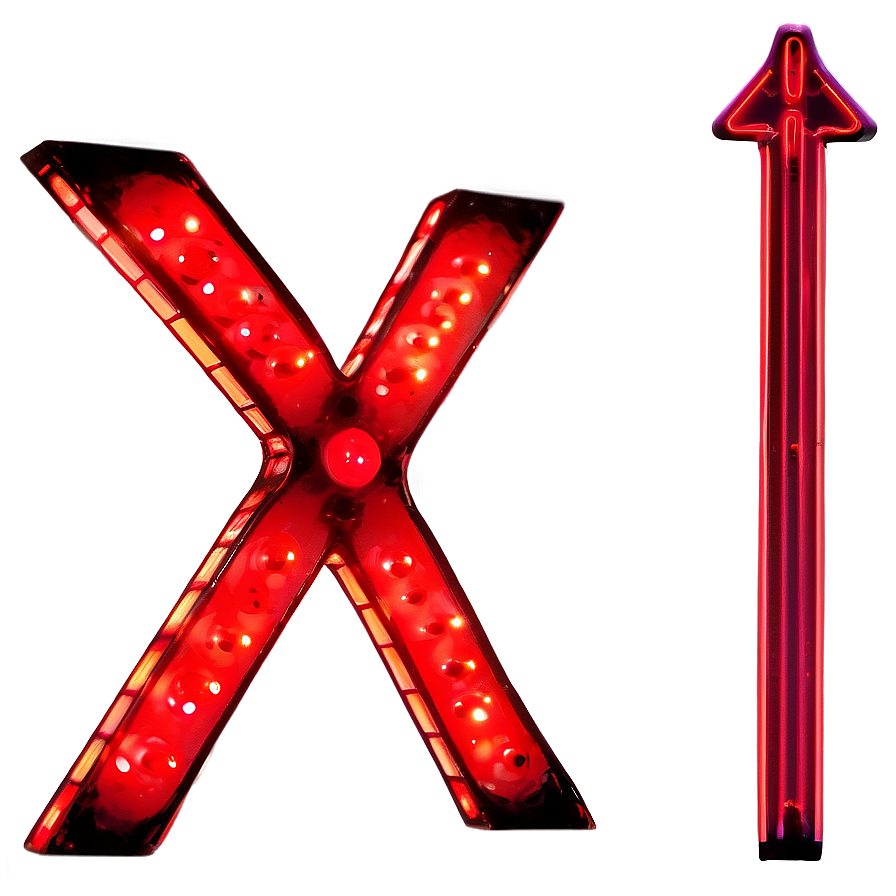 Neon Red X Sign Png Ofy55 PNG image