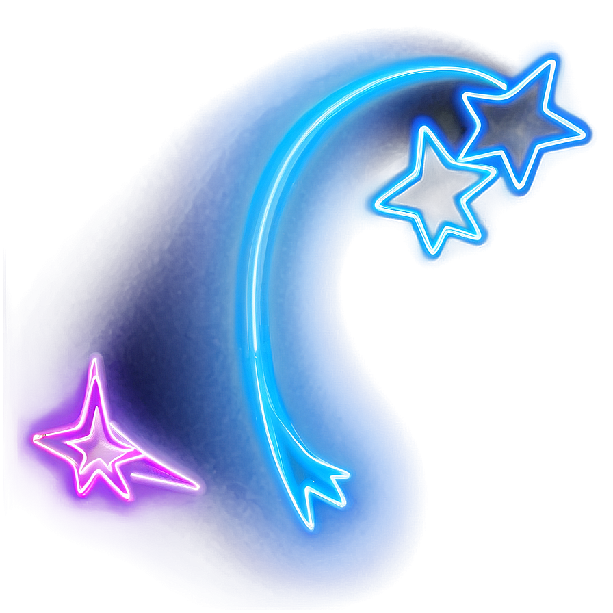 Neon Shooting Star Glow Png Tll PNG image