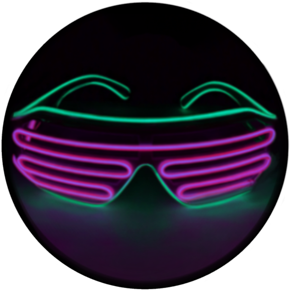 Neon Shutter Shades PNG image