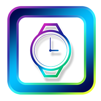 Neon Smartwatch Icon PNG image