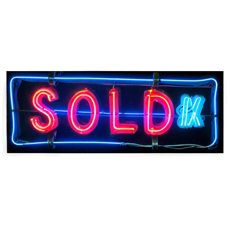 Neon Sold Sign Png Pti4 PNG image