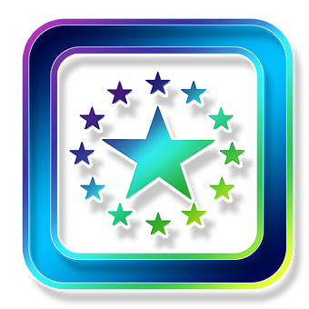 Neon Star Icon PNG image