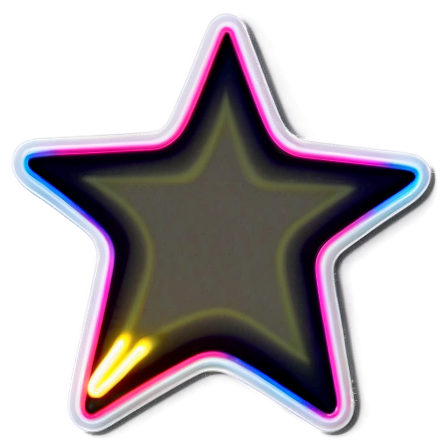 Neon Star Sticker Png Vrj PNG image