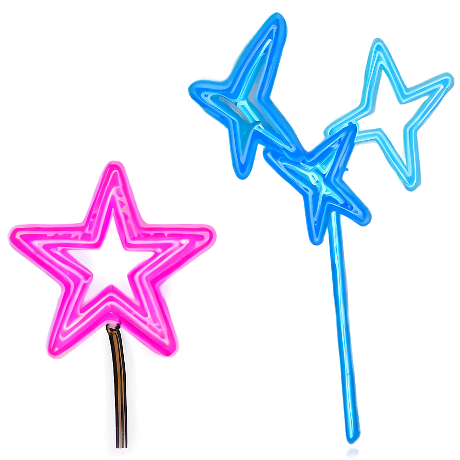 Neon Star Wand Png 81 PNG image