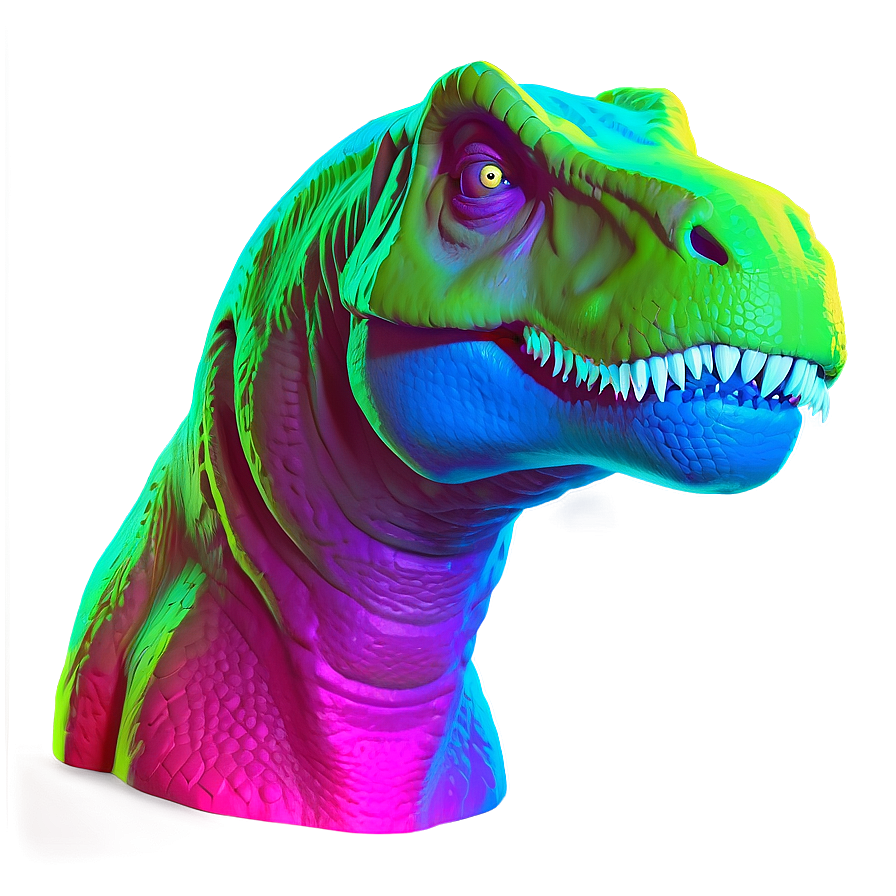 Neon Style T Rex Head Png Evj PNG image