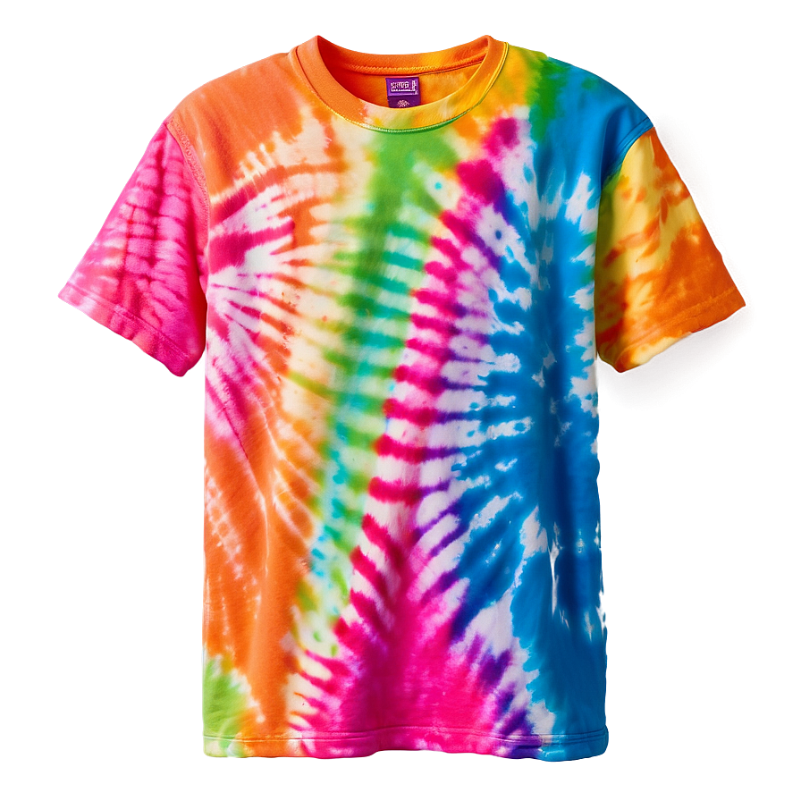 Neon Tie Dye T-shirt Png Bom PNG image