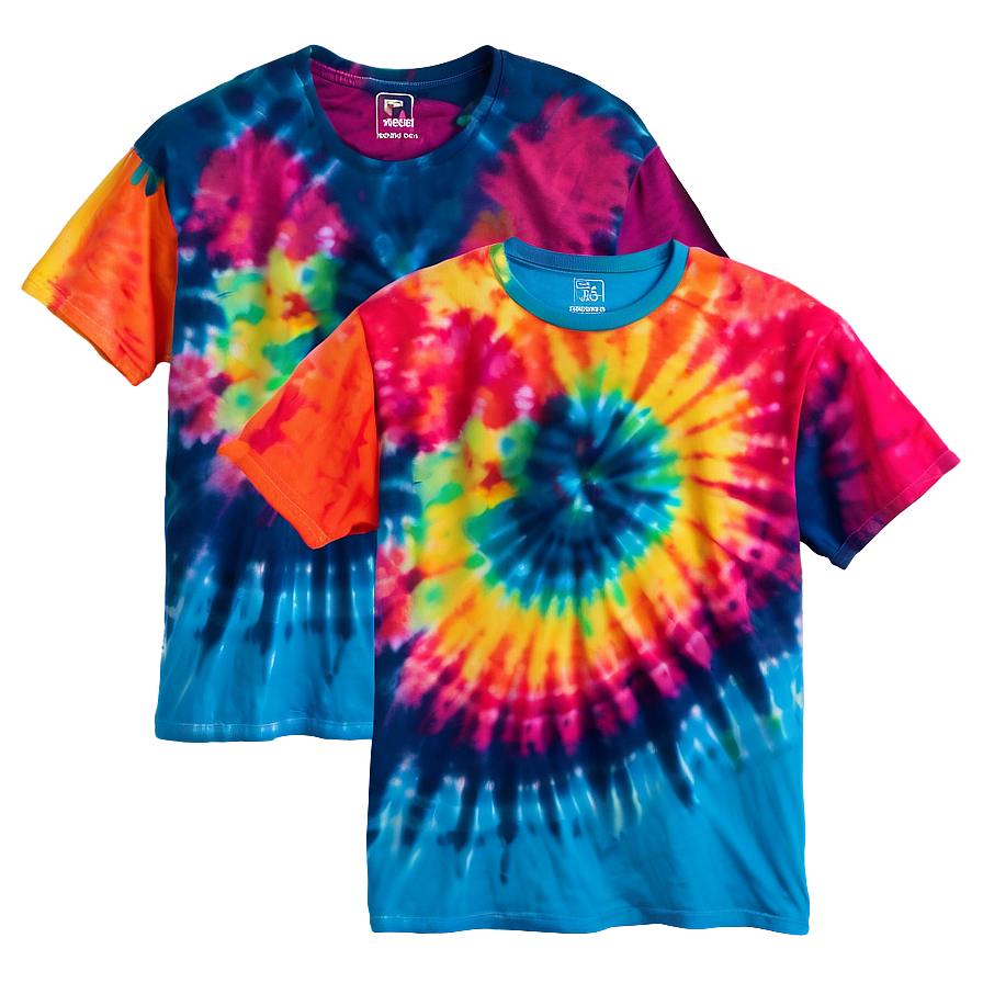 Neon Tie Dye T-shirt Png Spt9 PNG image