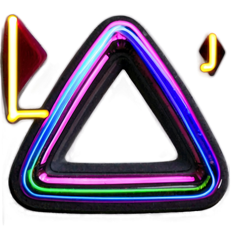 Neon Triangle Light Png 32 PNG image