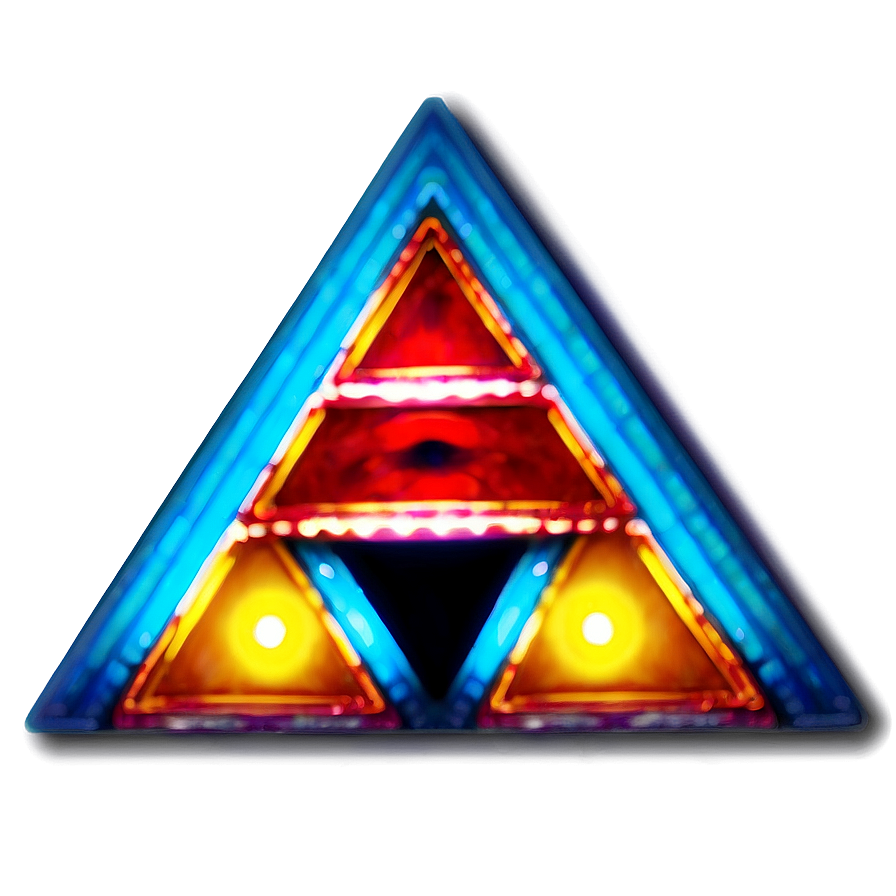 Neon Triforce Sign Png 05242024 PNG image