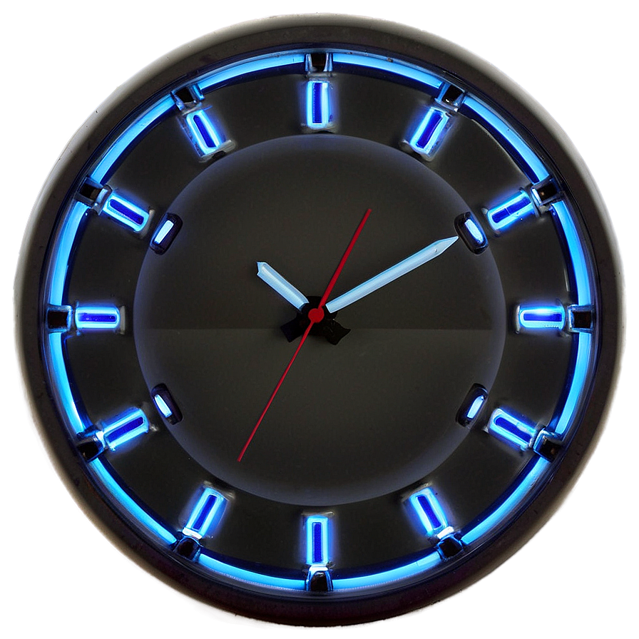 Neon Wall Clock Png Dmu68 PNG image