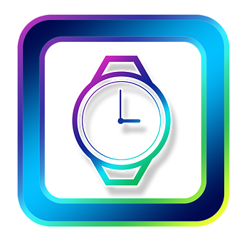 Neon Watch Icon PNG image