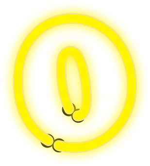 Neon Yellow At Symbol PNG image