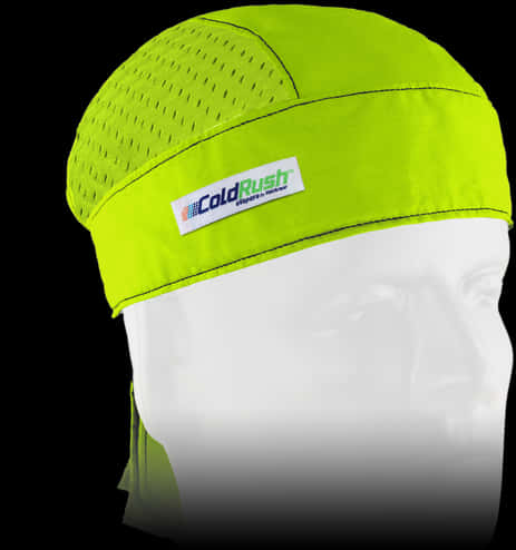 Neon Yellow Cold Rush Durag PNG image