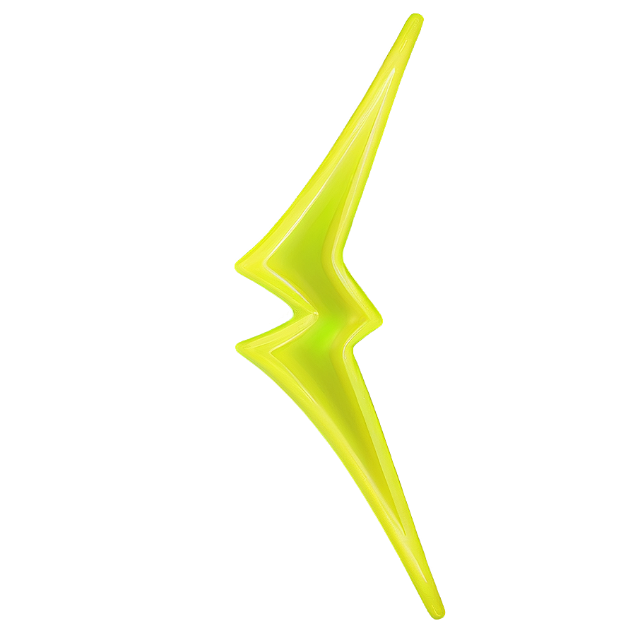 Neon Yellow Lightning Bolt Png 05062024 PNG image
