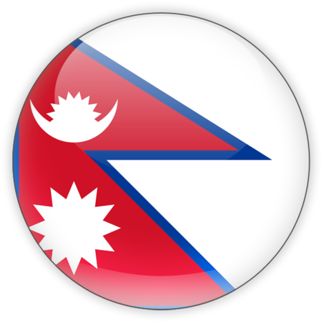 Nepal National Flag Button PNG image