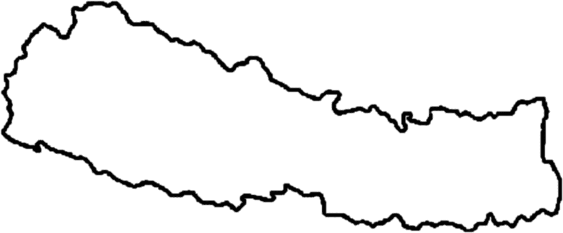 Nepal_ Outline_ Map_ Vector PNG image