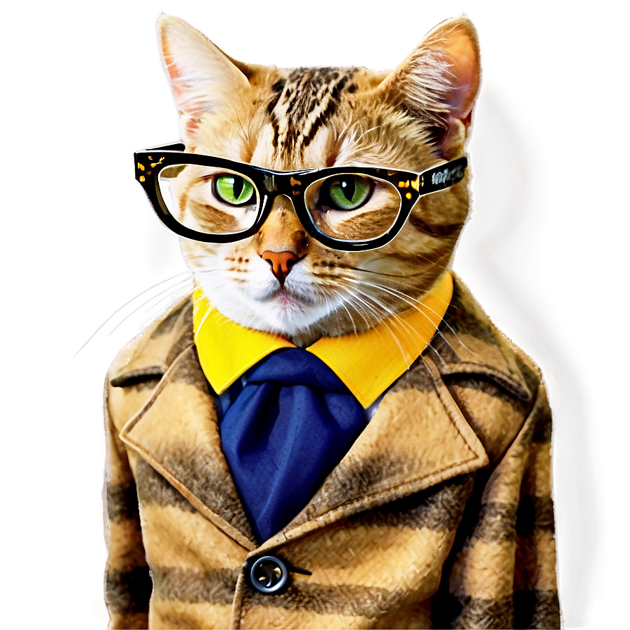 Nerdy Cat Meme Png 85 PNG image