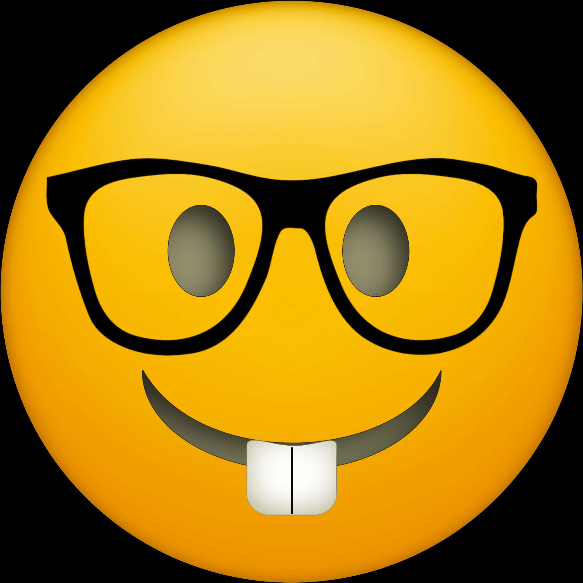 Nerdy Face Emojiwith Glassesand Buck Teeth PNG image