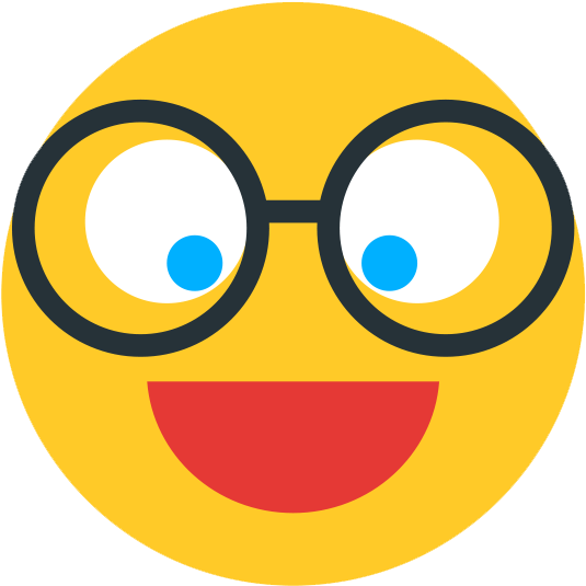 Nerdy Smiley Face Emoji.png PNG image