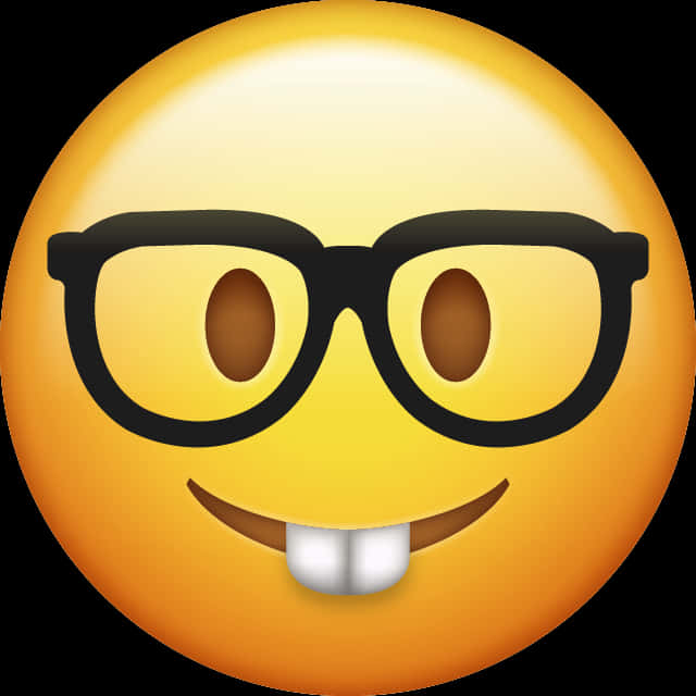 Nerdy Smiling Emoji PNG image