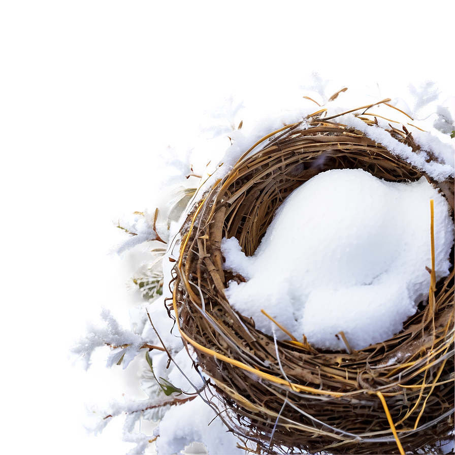 Nest In Snow Png 05252024 PNG image