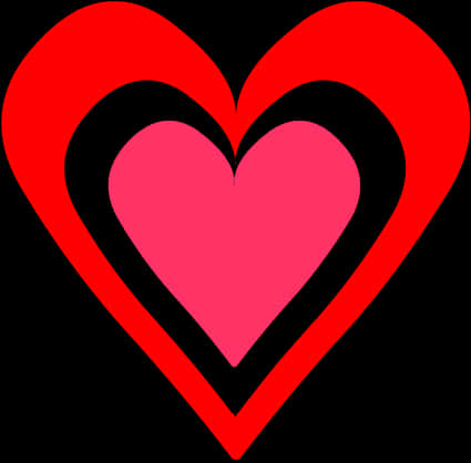 Nested Hearts Graphic PNG image