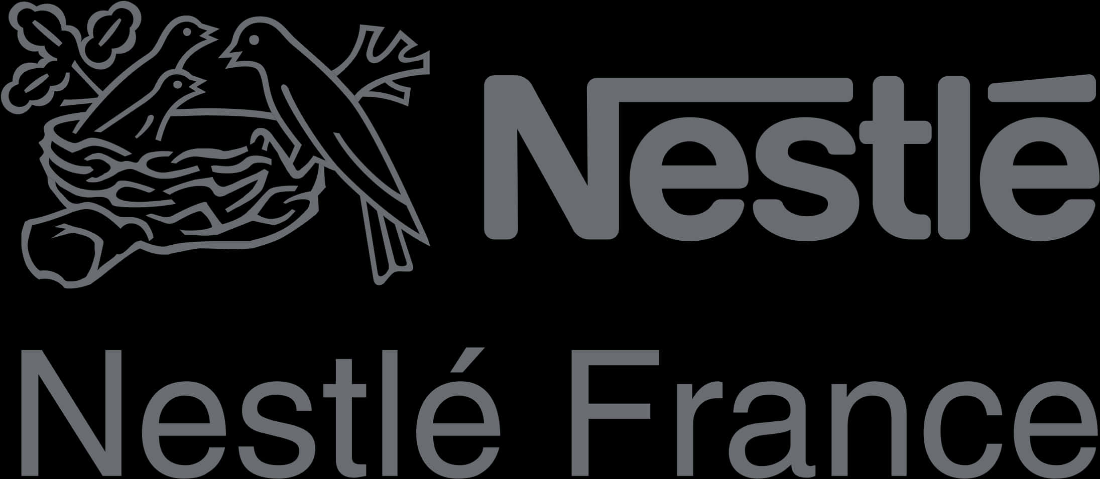 Nestle France Logo Blackand White PNG image