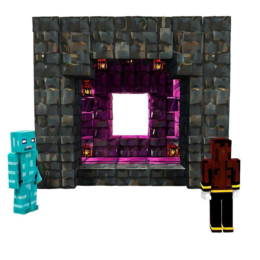 Nether Portal With Villagers Png 63 PNG image