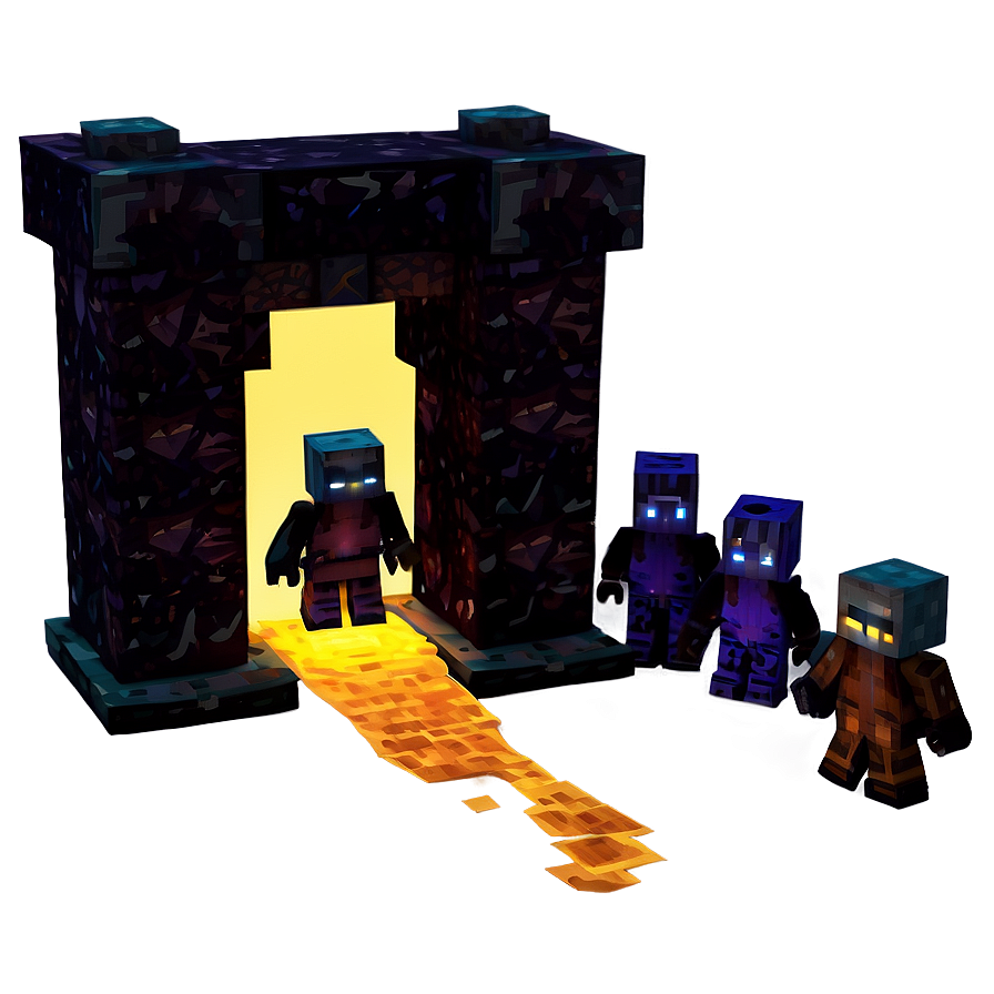 Nether Portal With Villagers Png Kat81 PNG image