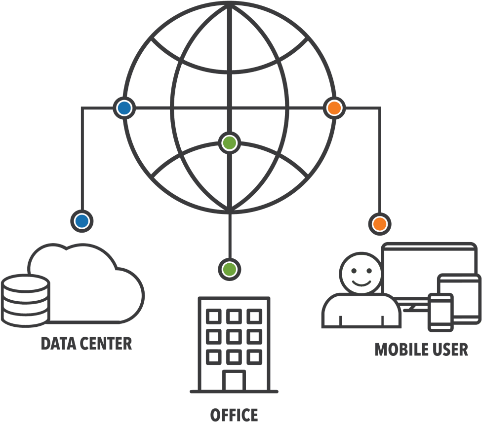 Network Infrastructure Connectivity Diagram PNG image