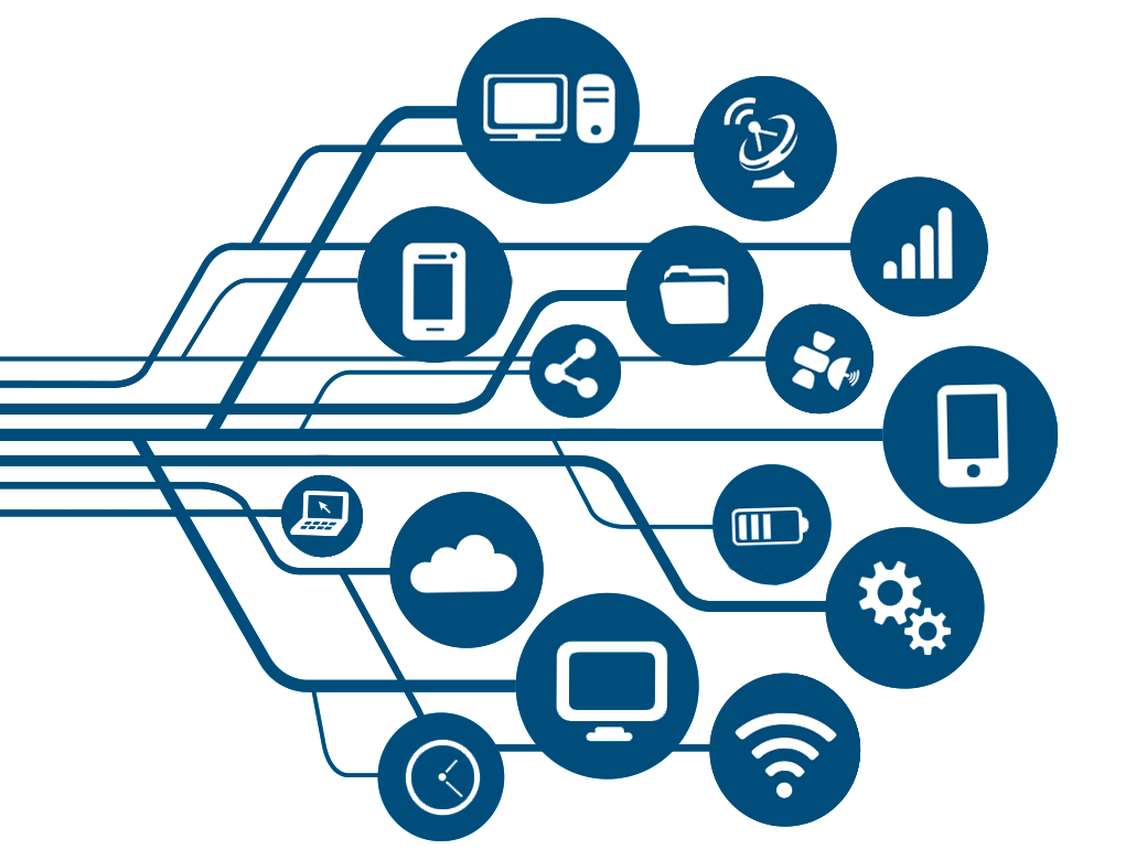 Networked Technology Concept PNG image