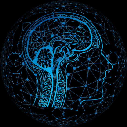 Neural Network Brain Illustration PNG image