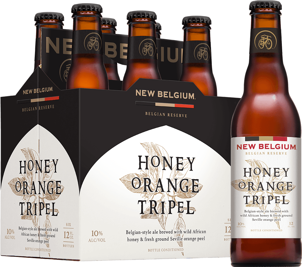 New Belgium Honey Orange Tripel Beer PNG image